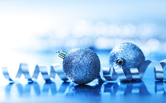 blue christmas ball